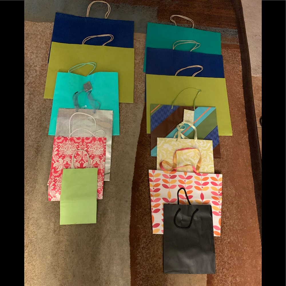 Like New Lots of 13 Variety Brand Name Paper Bags All Occasions